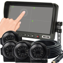 Bus Touch Screen Quad Monitor Camera System